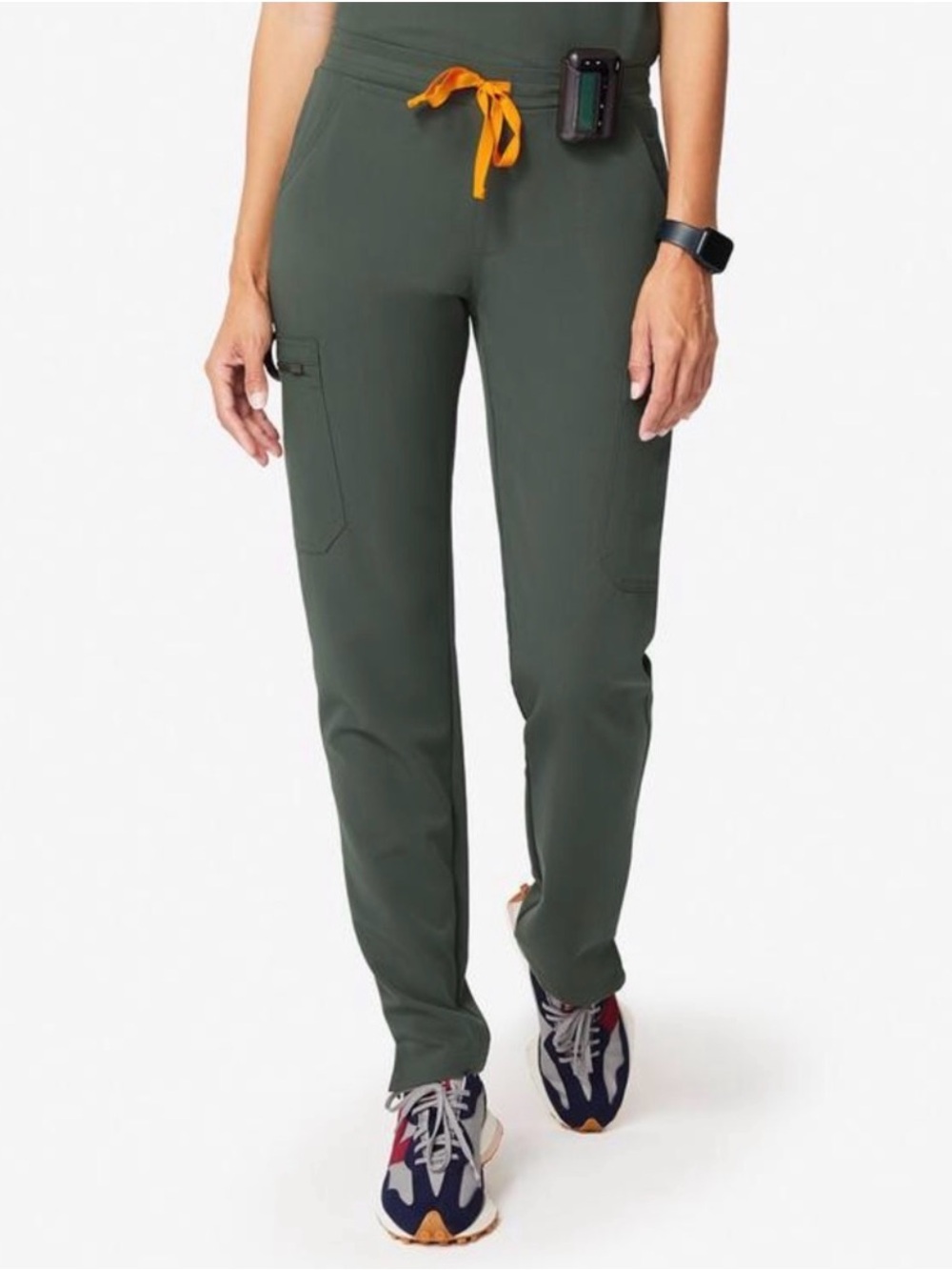 FIGS Women’s Yola High-Rise Slim Scrub Pant Moss Green XLT XL Tall Straight Leg